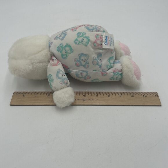 Vintage Carters Prestige Teddy Bear Plush Rattle Stuffed Animal Pastel Baby Toy - Picture 4 of 6